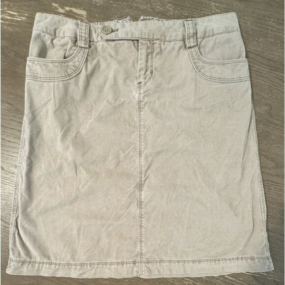 Gap Vtg Tan Beige Corduroy A Line Pockets 6 Stretch Skirt 90s Y2K Preppy Retro - Picture 7 of 9